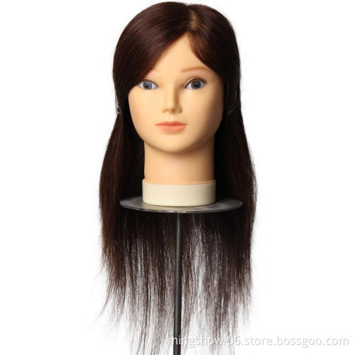 Wholesale 14 inch 100 real human hair mannequin head brown color